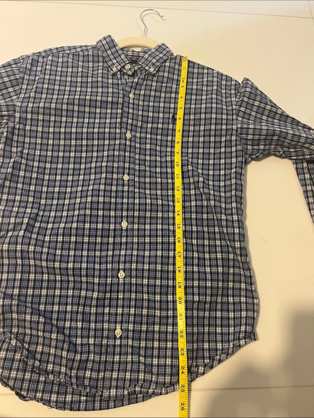Ralph Lauren Blue Plaid Long-Sleeve Button-Down Shirt